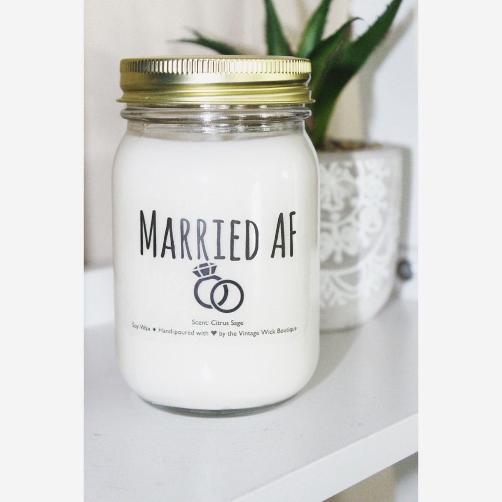 🌟SALE🌟 “Married AF” 8oz SOY candle